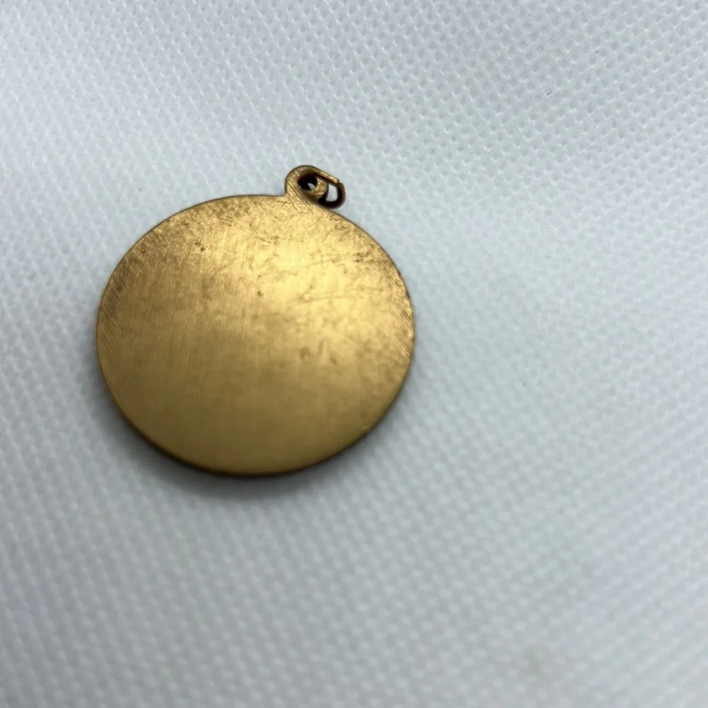 SCROLL / DIPLOMA PENDANT NECKLACE MEDAL BRONZE TONE CHARM